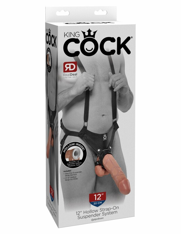Фалопротез великий Pipedream King Cock, 30 см х 5.8 см, страпон порожнистий, реалістичний