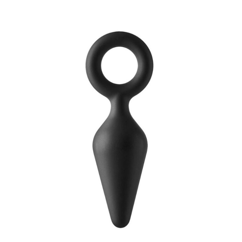 Анальна пробка Dream Toys Fantasstic з кільцем, чорна, 8.5 х 2.3 см - Зображення 1