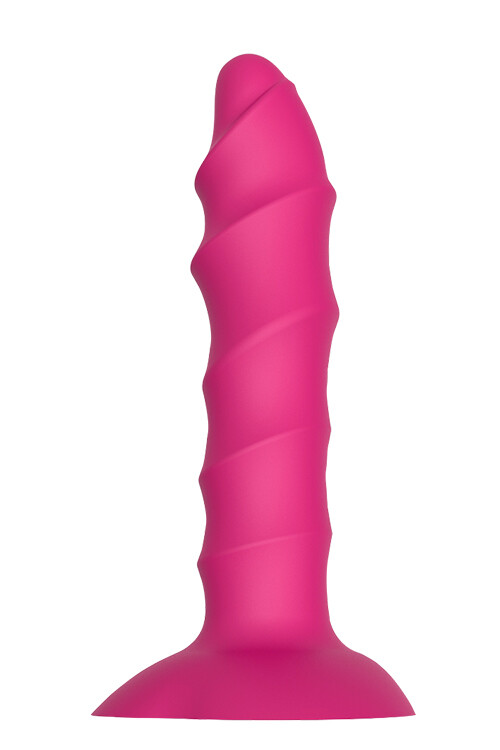 Анальна пробка рельєфна Dream Toys на присосці, рожева, 17 х 3.2 см
