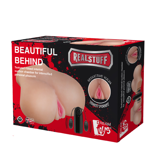 Мастурбатор вагіна Dream Toys з вібрацією, бежевий, 22 х 15 см - Изображение 1