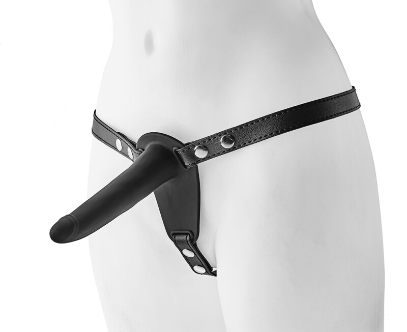 Страпон на ремінцях Dreamtoys Fantasstic регульований, чорний, 14 х 3 см