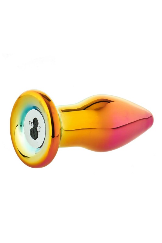 Анальна пробка з вібрацією Glamour Glass Dream Toys, скляна, різнокольорова, 11 х 3.8 см - Зображення 3