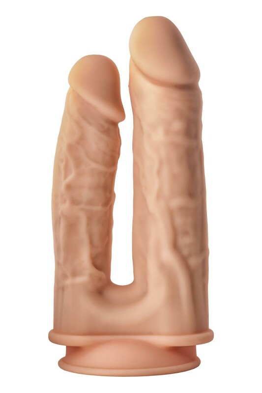 Подвійний фалоімітатор реалістичний Dream Toys Real Love, термоактивний, бежевий - Изображение 4