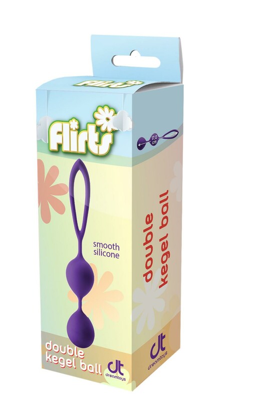 Вагінальні кульки Dream Toys Flirts, фіолетові, 78 г - Зображення 1