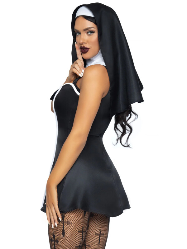 Костюм монахині Leg Avenue, L, Naughty Nun 2 предмети, чорний - Зображення 3