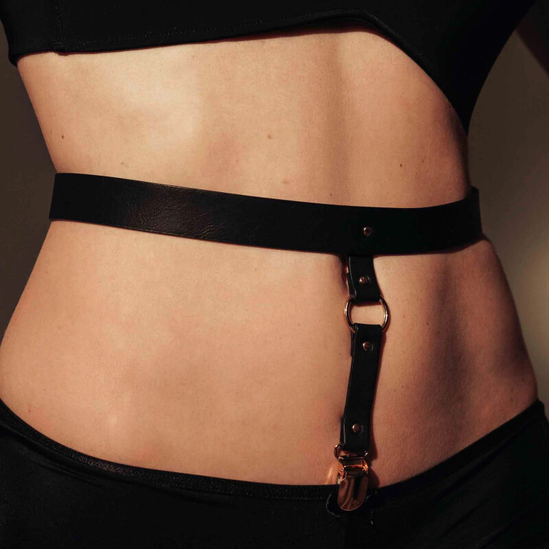 Пояс для білизни Bijoux Indiscrets MAZE - Lingerie and stocking belt, чорний - Изображение 2