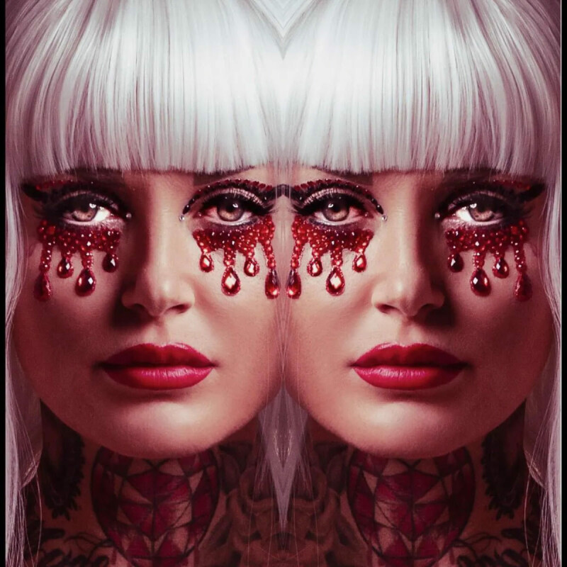 Маска вампіра зі страз Vampire от Leg Avenue - Зображення 4