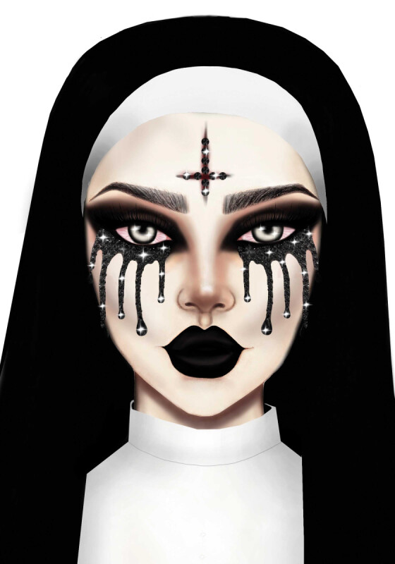 Маска зі страз Possessed face jewels sticker Leg Avenue - Изображение 2
