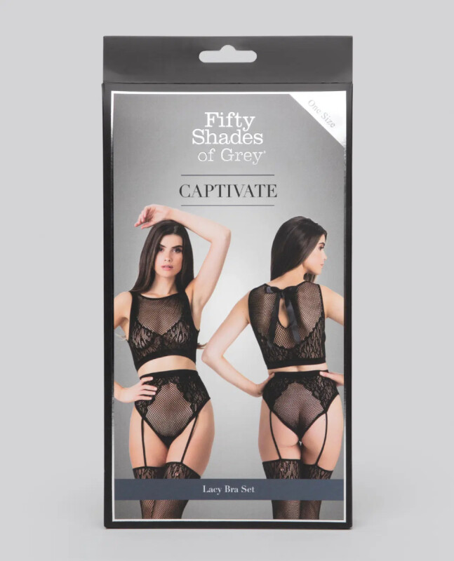 Сексуальний комплект у сіточку Fifty Shades of Grey чорний, One Size - Зображення 1