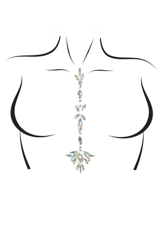 Кристали для тіла Jade Jewels Sticker від Leg Avenue, прозорі - Изображение 2