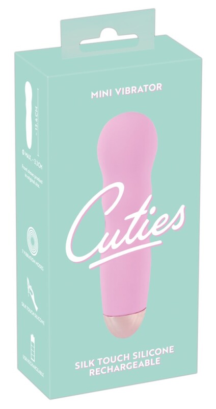 Міні-вібратор Cuties хвилястий, рожевий, 12.4 х 3.3 см - Изображение 1