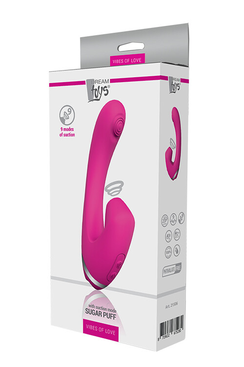 Вібратор для точки G з вакуумною стимуляцією клітора Dream Toys рожевий, 21 х 3.8 см - Изображение 1