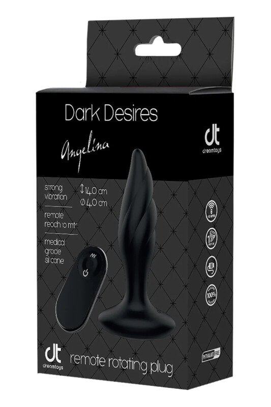 Анальний вібратор Dreamtoys Dark Desires з пультом, чорний, 14 х 4 см - Зображення 1