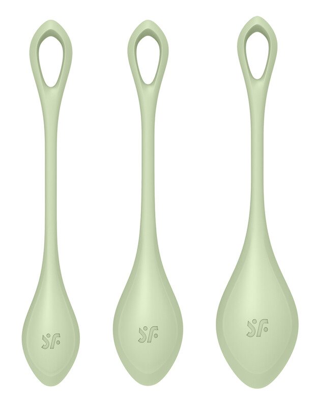 Набір вагінальних кульок Satisfyer Yoni Power 2 зелені, 3 шт