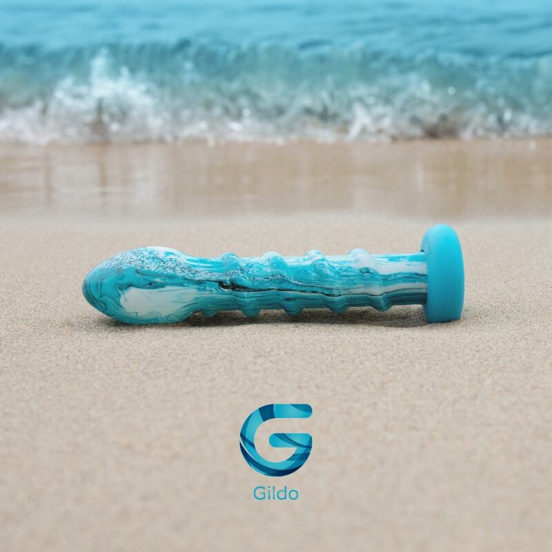 Анальний фалоімітатор Ocean Gildo, скляний, синій, 18 х 3.8 см - Зображення 6