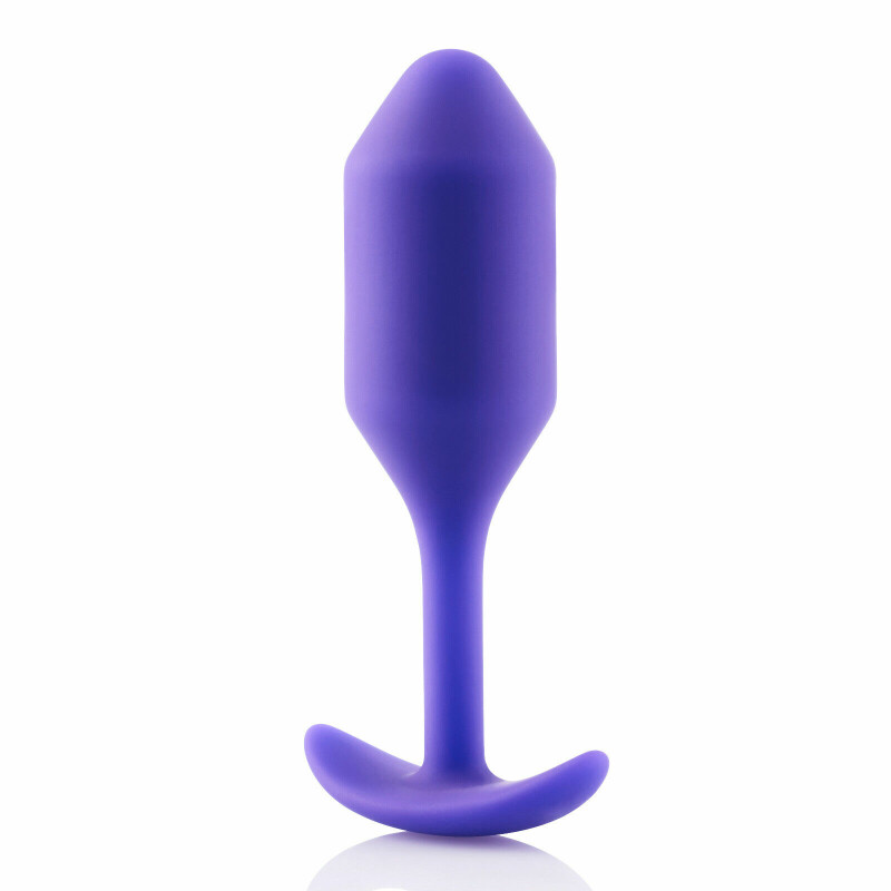 Анальна пробка з обтяженням B-Vibe Snug Plug 2, фіолетова, 10.5 х 3 см - Зображення 2