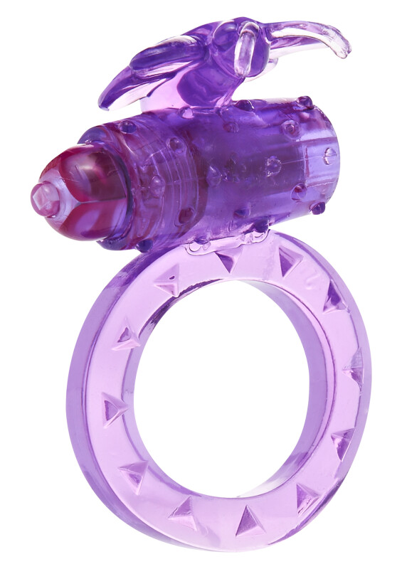 Ерекційне кільце з вібрацією Toy Joy, фіолетове, 4.5 см