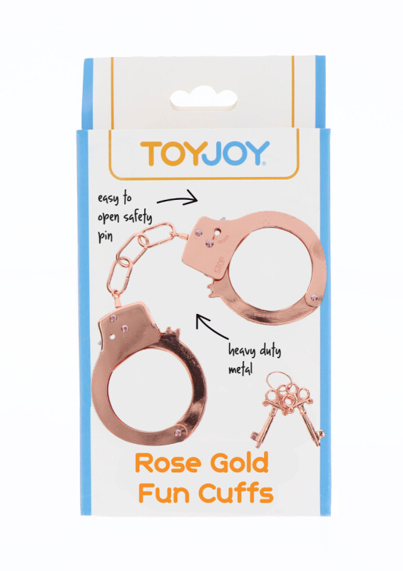Наручники на ланцюжку з ключами TOY JOY рожеве золото - Изображение 1