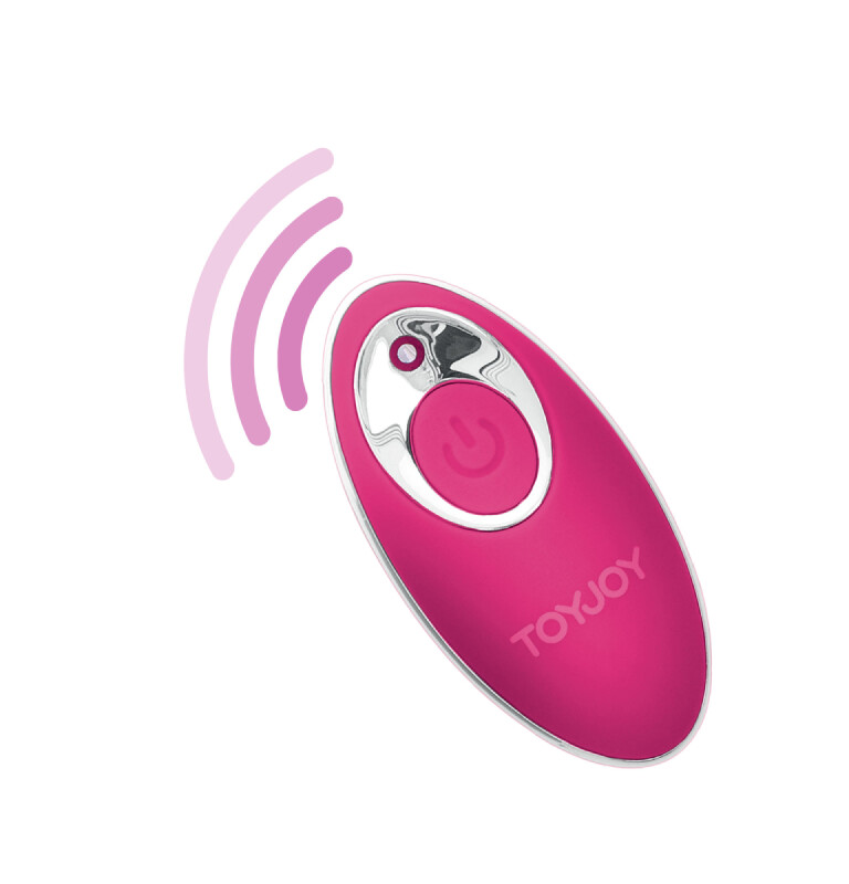 Віброяйце з фрикціями, з дистанційним пультом TOY JOY рожевий, 8.5 х 3 см - Зображення 4