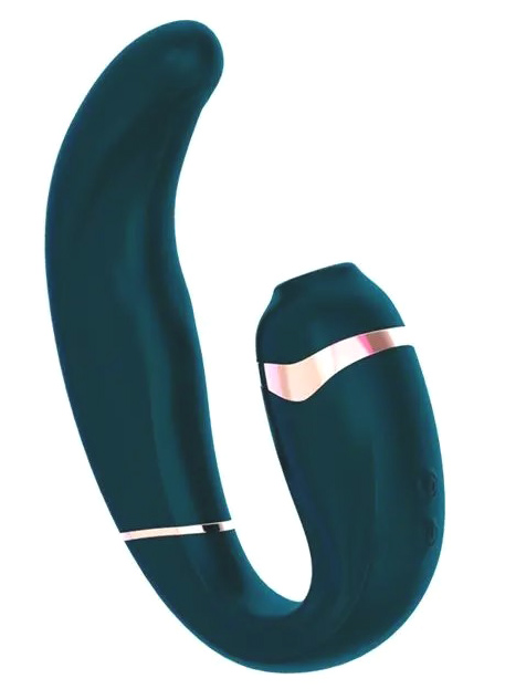 Стимулятор клітора та точки G Adrien Lastic My-G із силікону, зелений, 17.4 см x 4.3 см