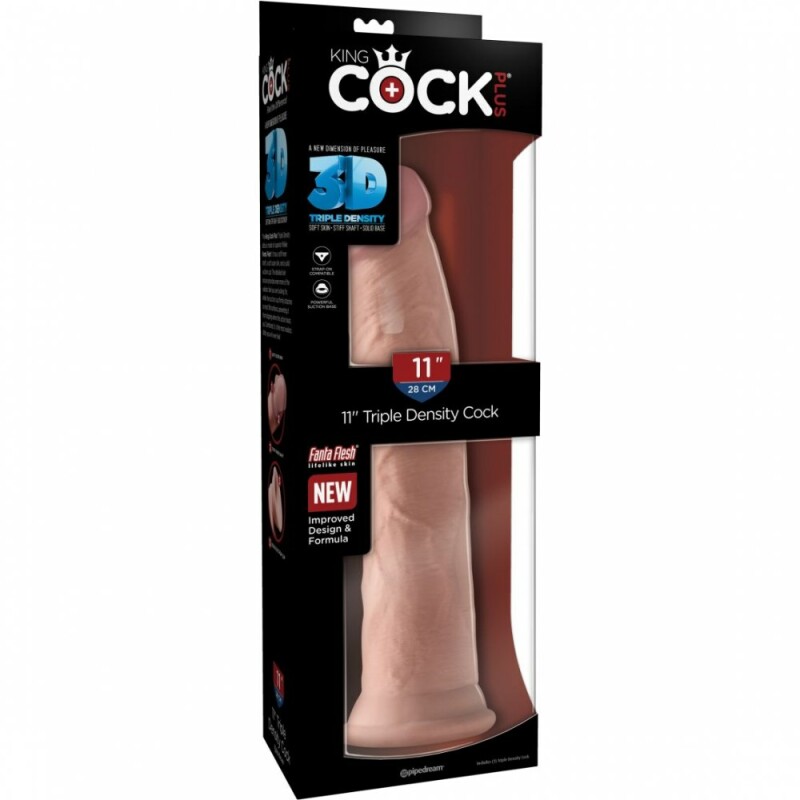 Фалоімітатор реалістичний Pipedream King Cock на присосці, бежевий, 27.9 х 5 см