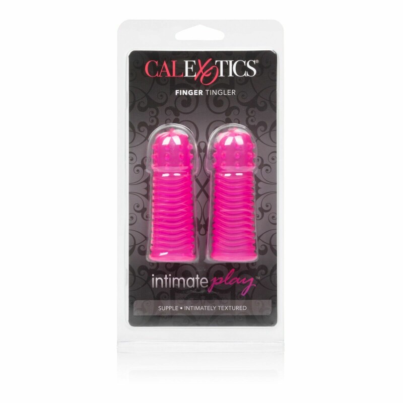 Насадки на палець California Exotics, рельєфні, рожеві, 2 шт. - Изображение 1
