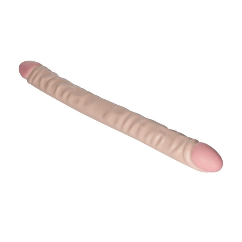Фалоімітатор подвійний реалістичний California Exotic Novelties бежевий, 46 х 4 см - Зображення 3