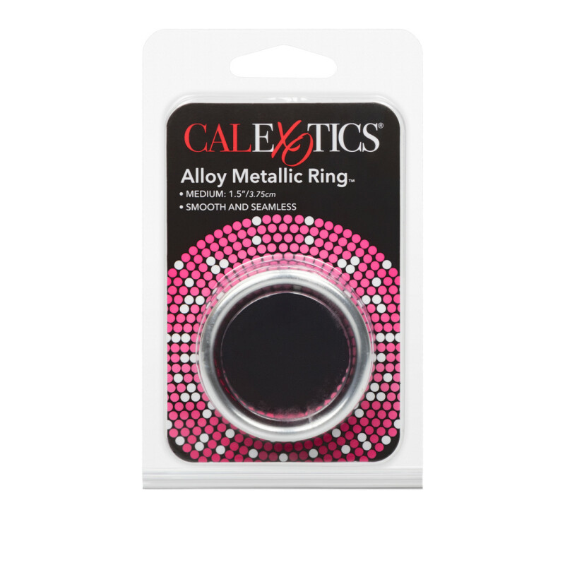Ерекційне кільце, M, California Exotic Novelties металеве, сріблясте - Зображення 3