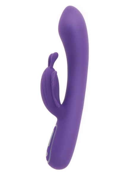 Вібратор-кролик з метеликом Toy Joy, фіолетовий, 21.5 х 3.8 см - Изображение 2