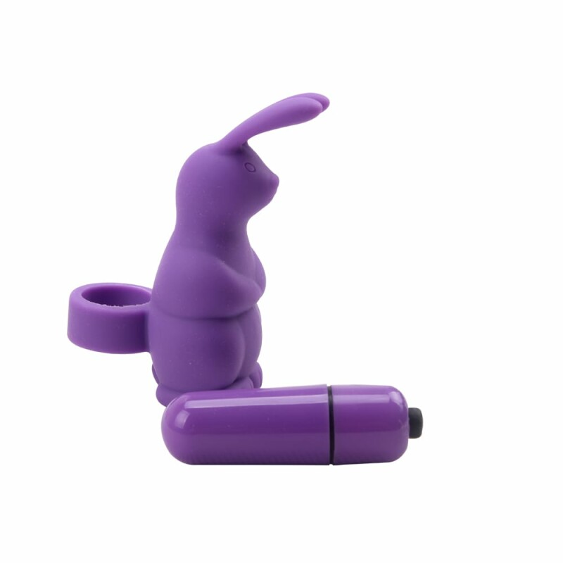 Вібратор на палець Chisa Sweetie Rabbit, фіолетовий, 10 х 3.2 см - Изображение 2