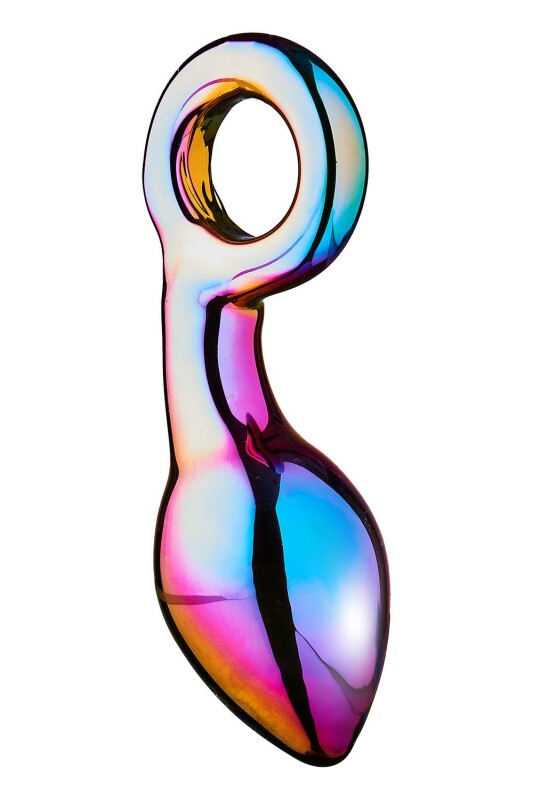 Анальний плаг із боросилікатного скла GLAMOUR GLASS CHUNKY RING PLUG - Зображення 6