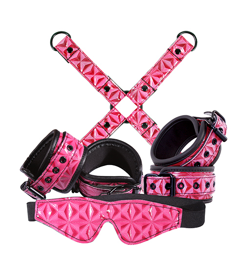 Набір БДСМ для зв'язування NS Novelties SINFUL BONDAGE KIT PINK, 4 предмети