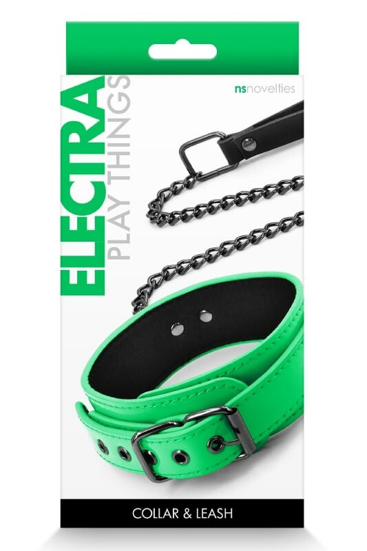 Нашийник з повідцем NS Novelties Electra зелений - Зображення 1