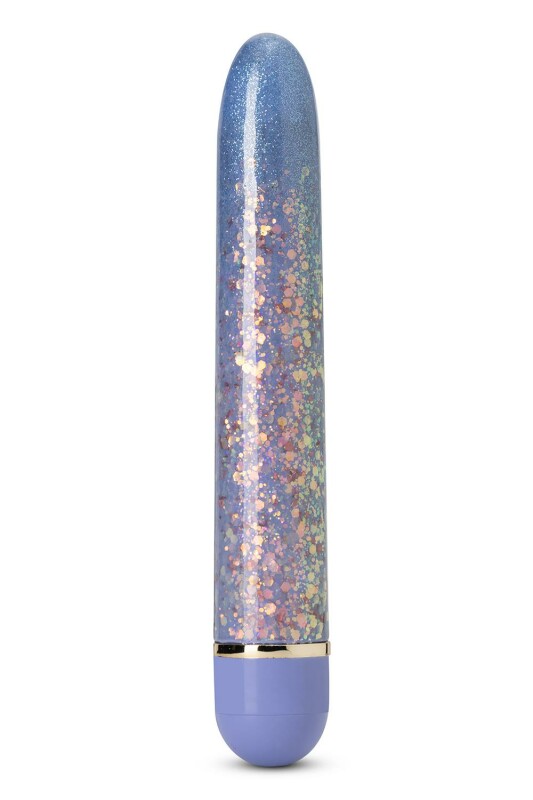 Вібратор з блискітками Blush Etherial Periwinkle, фіолетовий, 17.7 х 2.5 см