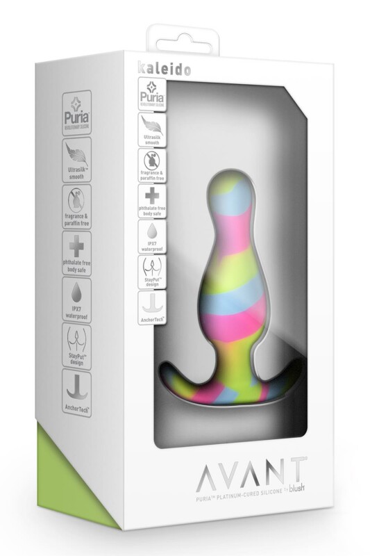 Анальна пробка Blush Avant силіконова, різнокольорова, 8.9 х 2.5 см - Зображення 1