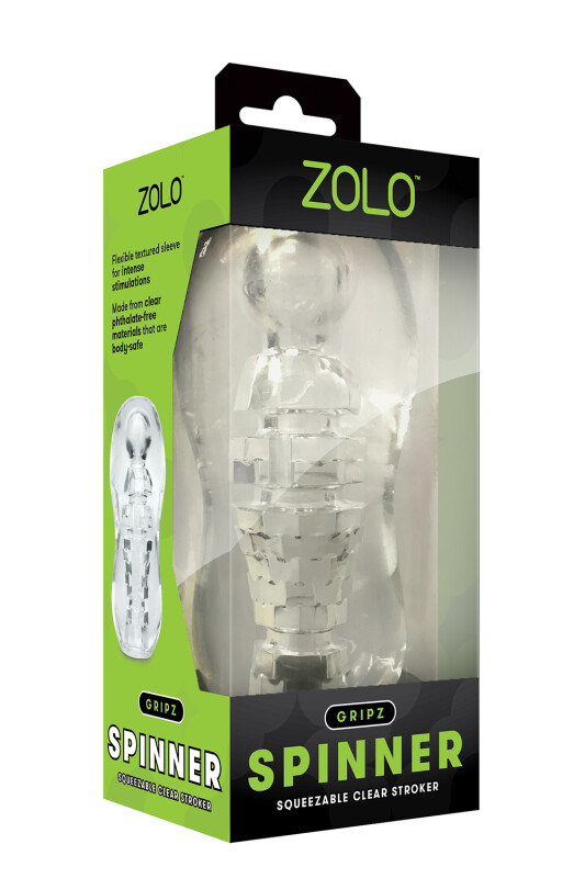 Мастурбатор нереалістичний із рельєфом Zolo Gripz Spinner - Зображення 1