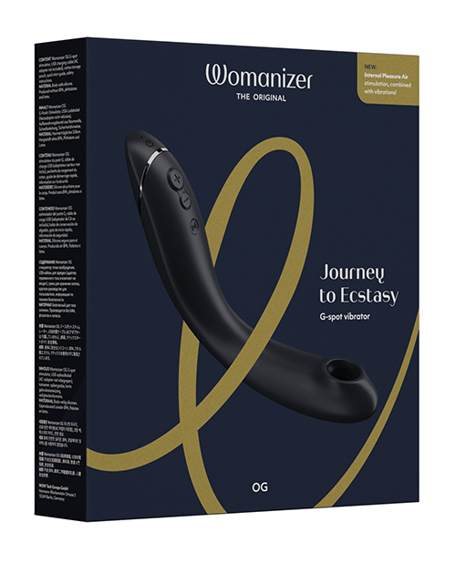 Вібратор для точки G Womanizer OG Dark Gray з хвильовою стимуляцією, чорний, 17.6 х 3.9 см - Зображення 6
