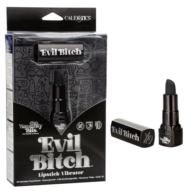 Вібратор-помада California Exotics Evil Bitch, чорний, 7.5 см х 1.25 см