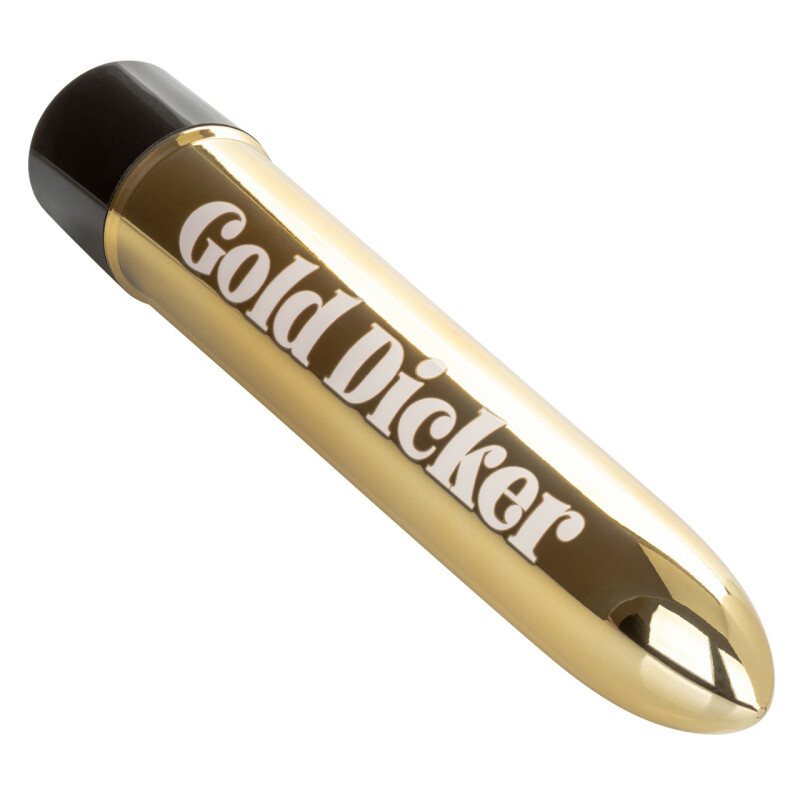 Вібратор нереалістичний California Exotic Novelties золотий, 10.7 х 2.5 см - Зображення 3