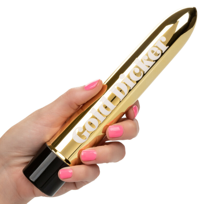 Вібратор нереалістичний California Exotic Novelties золотий, 10.7 х 2.5 см - Зображення 6