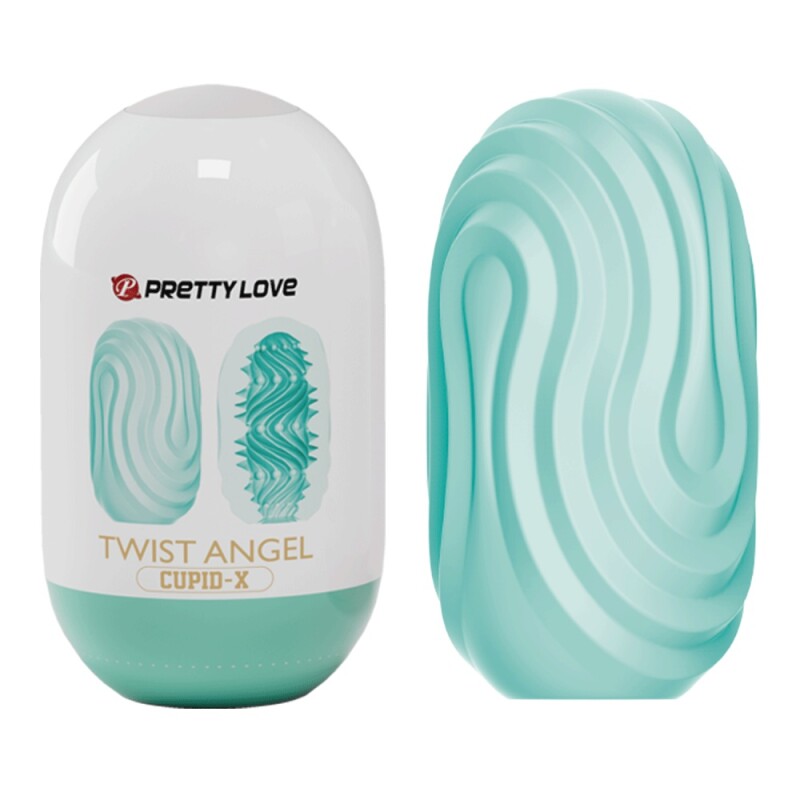 Мінімастурбатор Pretty Love Twist Angel Cupid X Egg, м'ятний, 10 х 5.6 см