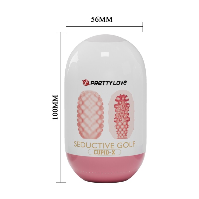 Мінімастурбатор Pretty Love Seductive Golf Cupid X Egg, рожевий, 10 х 5.6 см - Зображення 4
