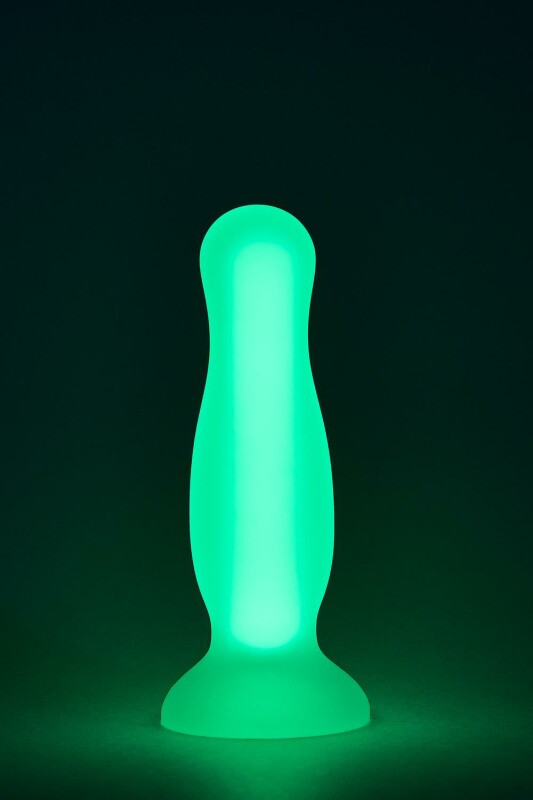 Анальна пробка, що світиться в темряві Dream Toys Radiant, S, зелена