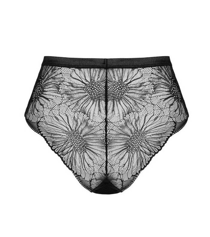 Трусики сексуальні M/L Obsessive Mibelia, мереживні, чорні - Зображення 3