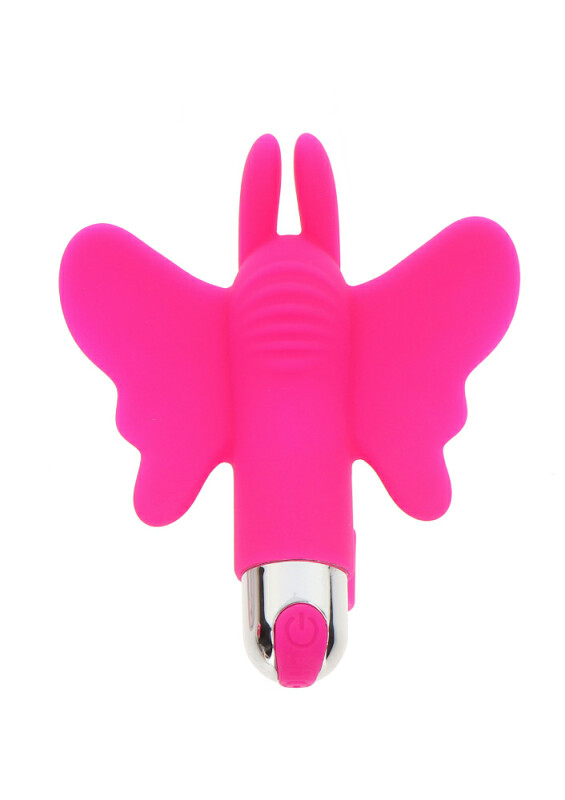 Вібратор на палець Toy Joy Butterfly Pleaser у вигляді метелика, рожевий, 10.5 х 8.5 см