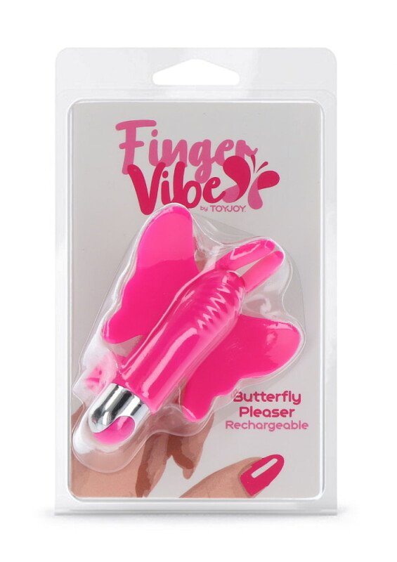 Вібратор на палець Toy Joy Butterfly Pleaser у вигляді метелика, рожевий, 10.5 х 8.5 см - Изображение 1