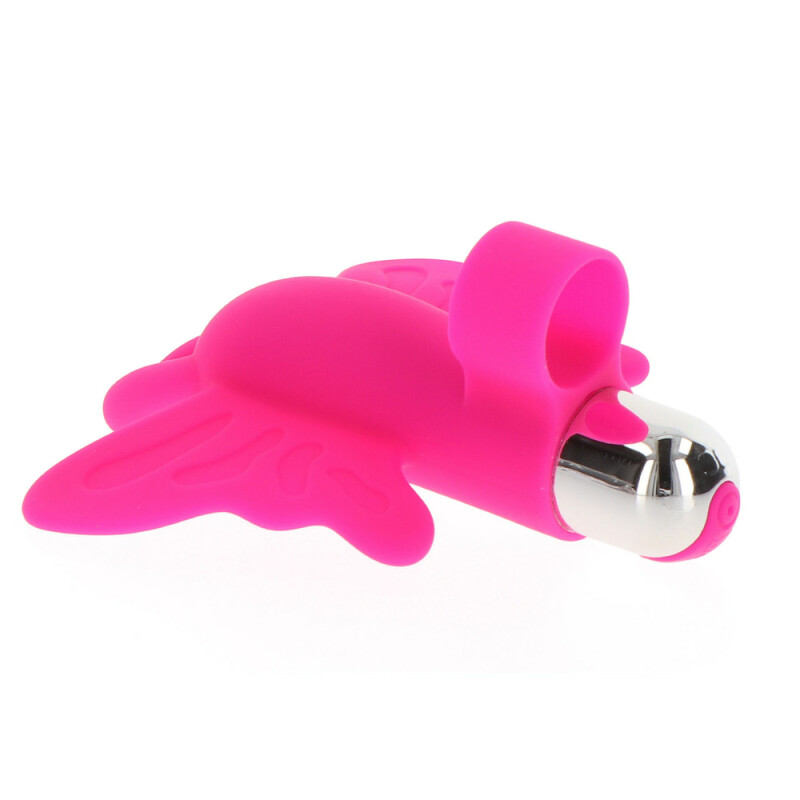 Вібратор на палець Toy Joy Butterfly Pleaser у вигляді метелика, рожевий, 10.5 х 8.5 см - Изображение 3