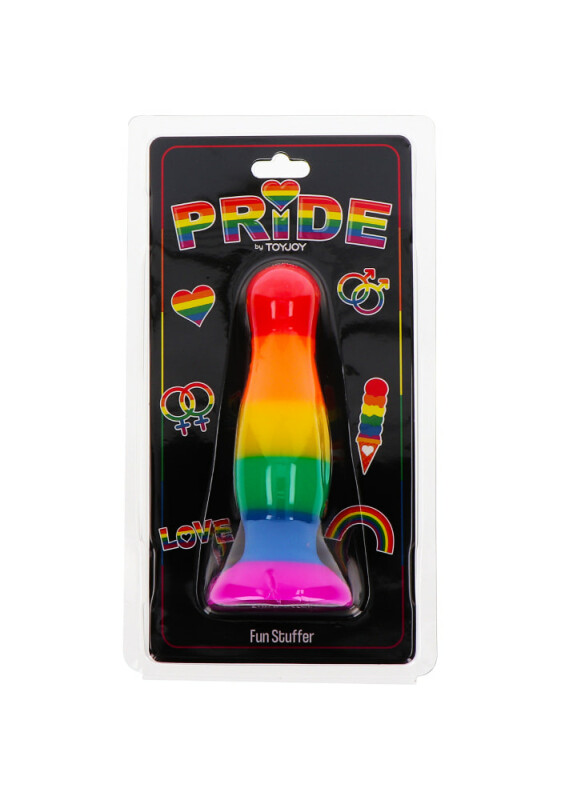 Анальна пробка TOY JOY Fun Stuffer, L, різнокольорова, 12.5 х 3.3 см - Зображення 1
