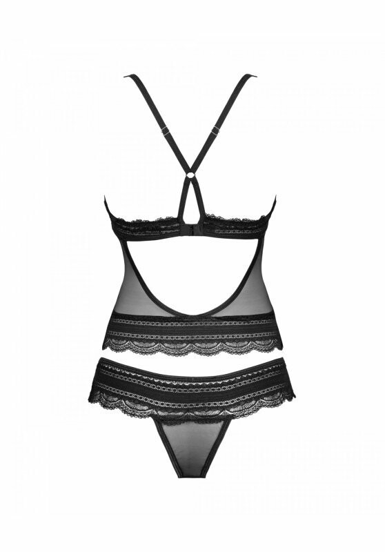 Комплект сексуальний Obsessive Ivannes, розмір L/XL, чорний - Изображение 7