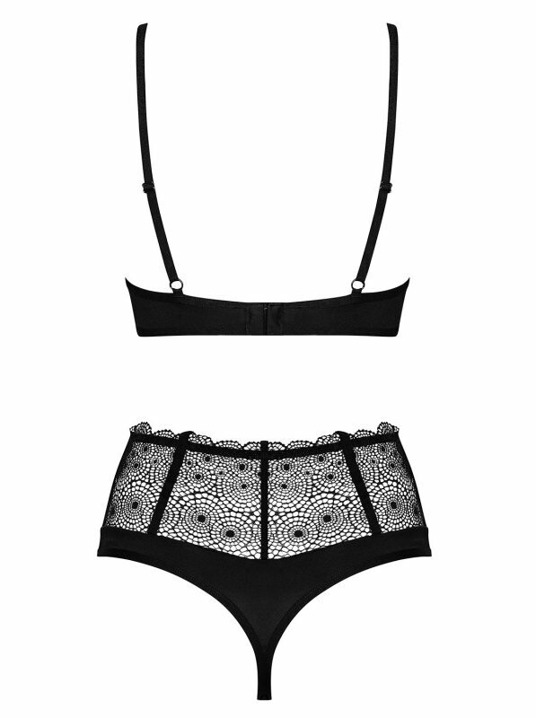 Комплект сексуальний Obsessive Sharlotte Set, розмір L/XL, чорний - Изображение 6
